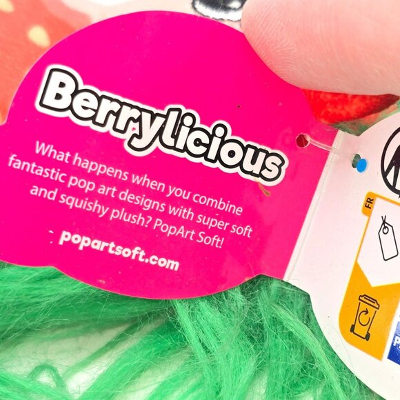 Pop Art Berrylicious Unicorn Plush Toy 6" Stuffed Animal Red Green NWT jj3725 - Picture 5 of 8